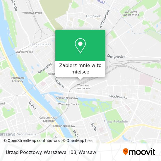 Mapa Urząd Pocztowy, Warszawa 103