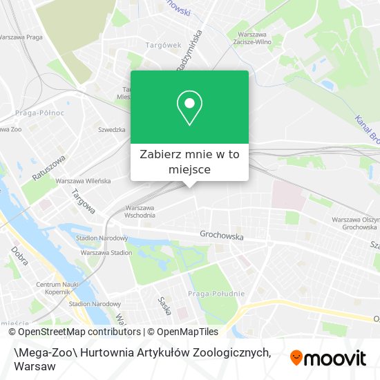 Mapa \Mega-Zoo\ Hurtownia Artykułów Zoologicznych