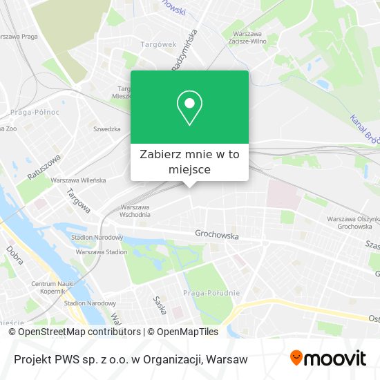 Mapa Projekt PWS sp. z o.o. w Organizacji