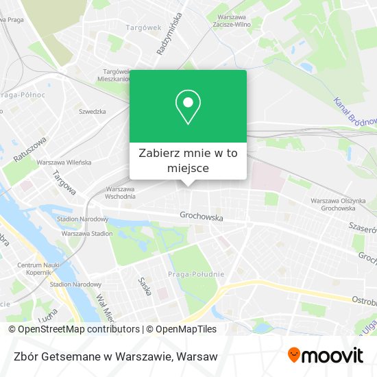 Mapa Zbór Getsemane w Warszawie