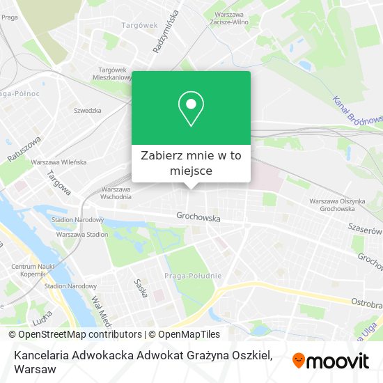 Mapa Kancelaria Adwokacka Adwokat Grażyna Oszkiel