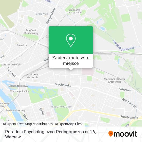 Mapa Poradnia Psychologiczno-Pedagogiczna nr 16