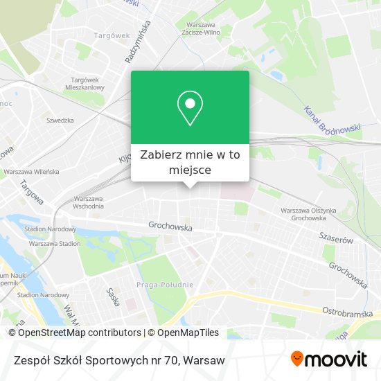 Mapa Zespół Szkół Sportowych nr 70