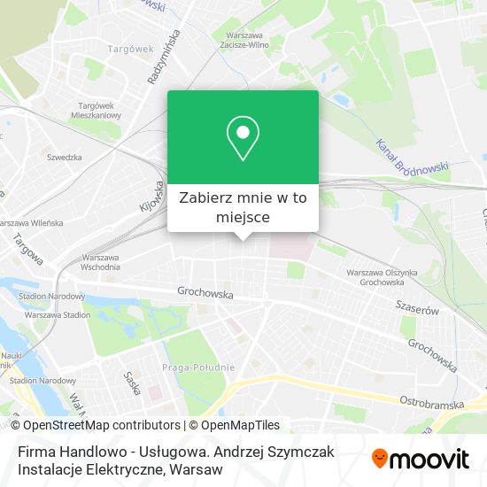 Mapa Firma Handlowo - Usługowa. Andrzej Szymczak Instalacje Elektryczne