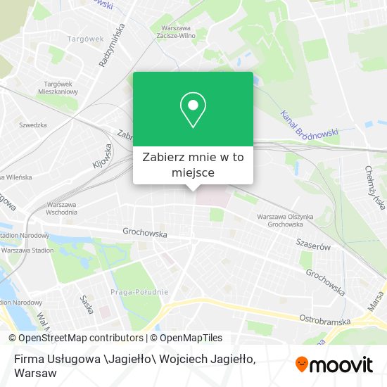 Mapa Firma Usługowa \Jagiełło\ Wojciech Jagiełło