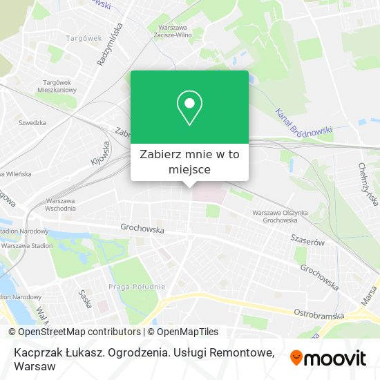 Mapa Kacprzak Łukasz. Ogrodzenia. Usługi Remontowe