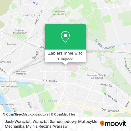 Mapa Jack-Warsztat. Warsztat Samochodowy, Motocykle Mechanika, Myjnia Ręczna