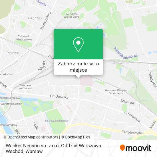 Mapa Wacker Neuson sp. z o.o. Oddział Warszawa Wschód