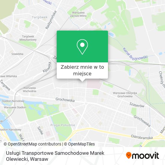 Mapa Usługi Transportowe Samochodowe Marek Olewiecki