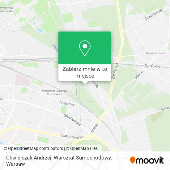 Mapa Chwiejczak Andrzej. Warsztat Samochodowy