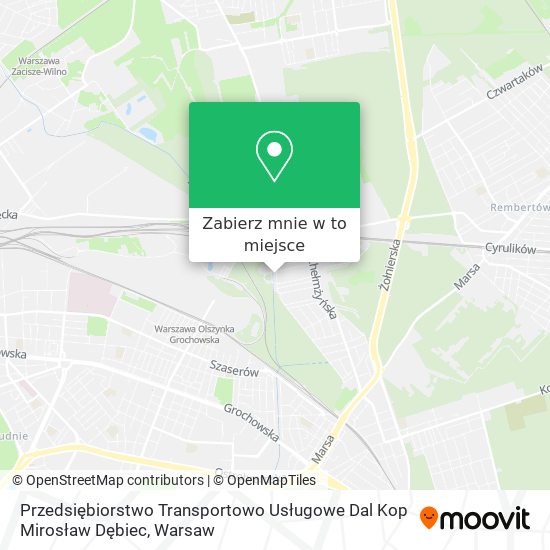 Mapa Przedsiębiorstwo Transportowo Usługowe Dal Kop Mirosław Dębiec