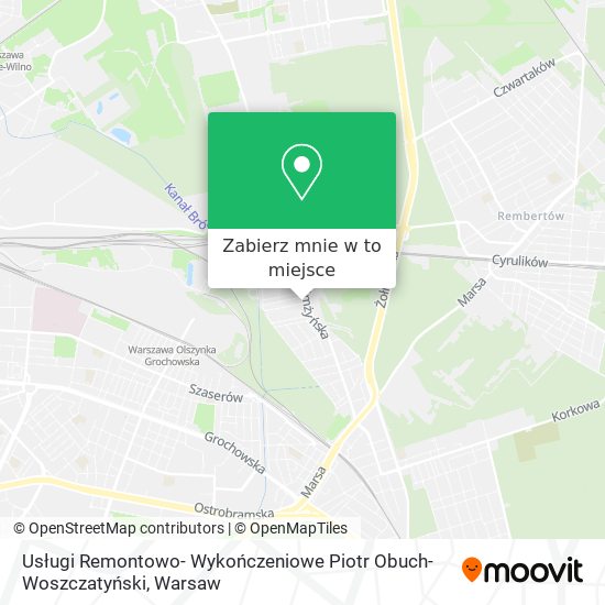 Mapa Usługi Remontowo- Wykończeniowe Piotr Obuch-Woszczatyński