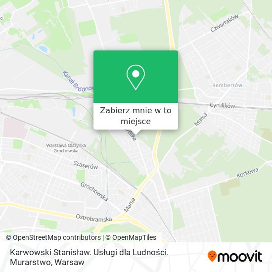 Mapa Karwowski Stanisław. Usługi dla Ludności. Murarstwo