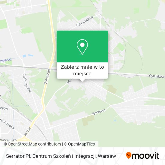 Mapa Serrator.Pl. Centrum Szkoleń i Integracji