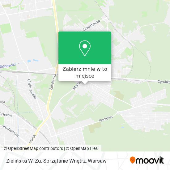 Mapa Zielińska W. Zu. Sprzątanie Wnętrz