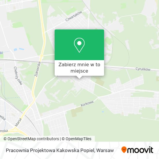 Mapa Pracownia Projektowa Kakowska Popiel