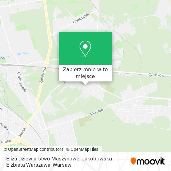 Mapa Eliza Dziewiarstwo Maszynowe. Jakóbowska Elżbieta Warszawa