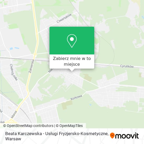 Mapa Beata Karczewska - Usługi Fryzjersko-Kosmetyczne