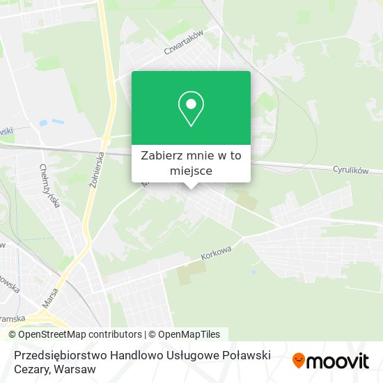 Mapa Przedsiębiorstwo Handlowo Usługowe Poławski Cezary