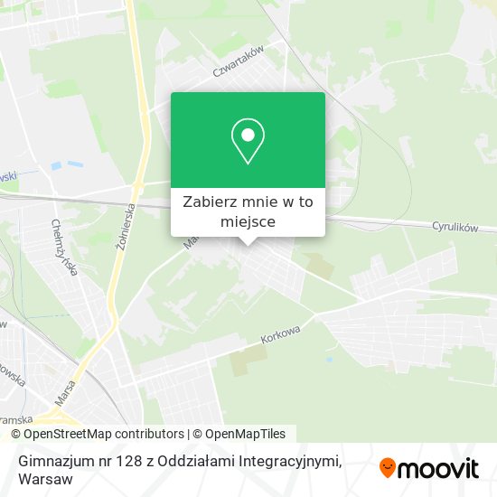 Mapa Gimnazjum nr 128 z Oddziałami Integracyjnymi