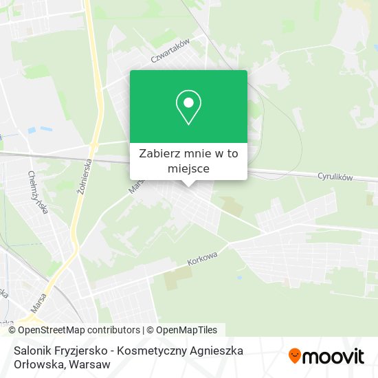 Mapa Salonik Fryzjersko - Kosmetyczny Agnieszka Orłowska