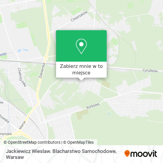 Mapa Jackiewicz Wieslaw. Blacharstwo Samochodowe