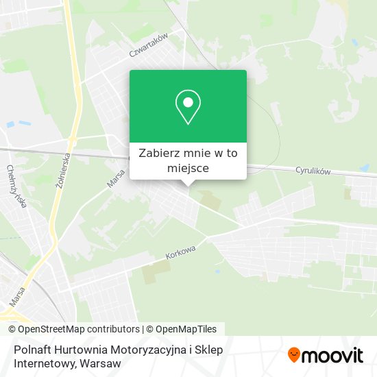 Mapa Polnaft Hurtownia Motoryzacyjna i Sklep Internetowy