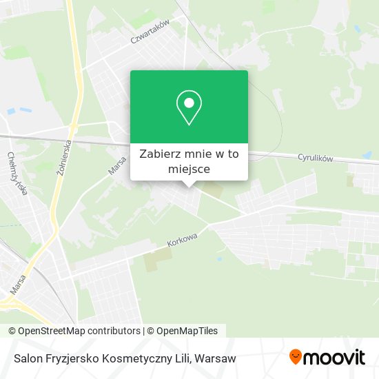 Mapa Salon Fryzjersko Kosmetyczny Lili