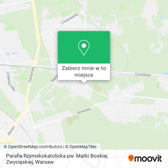 Mapa Parafia Rzymskokatolicka pw. Matki Boskiej Zwycięskiej