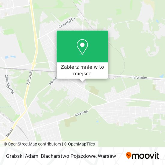 Mapa Grabski Adam. Blacharstwo Pojazdowe