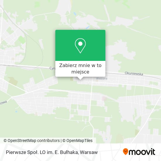 Mapa Pierwsze Społ. LO im. E. Bułhaka