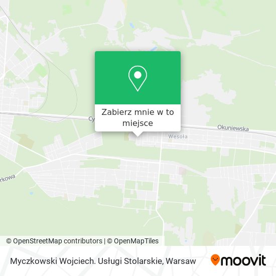 Mapa Myczkowski Wojciech. Usługi Stolarskie