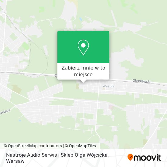 Mapa Nastroje Audio Serwis i Sklep Olga Wójcicka