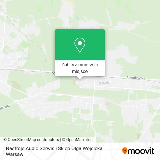 Mapa Nastroje Audio Serwis i Sklep Olga Wójcicka