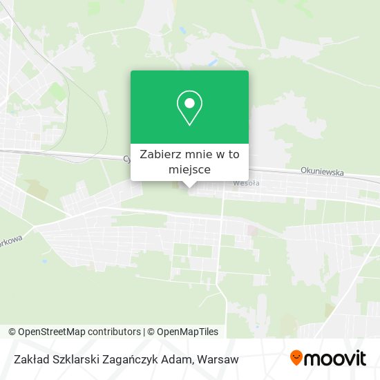 Mapa Zakład Szklarski Zagańczyk Adam