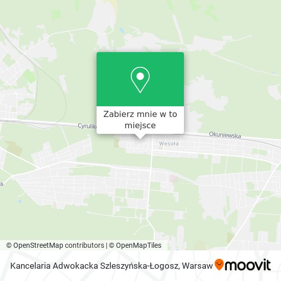 Mapa Kancelaria Adwokacka Szleszyńska-Łogosz