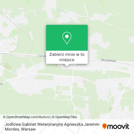 Mapa Jodłowe Gabinet Weterynaryjny Agnieszka Jaremin-Mordes