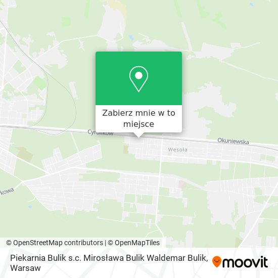 Mapa Piekarnia Bulik s.c. Mirosława Bulik Waldemar Bulik