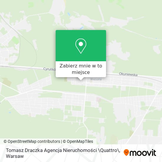 Mapa Tomasz Draczka Agencja Nieruchomości \Quattro\