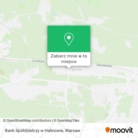 Mapa Bank Spółdzielczy w Halinowie