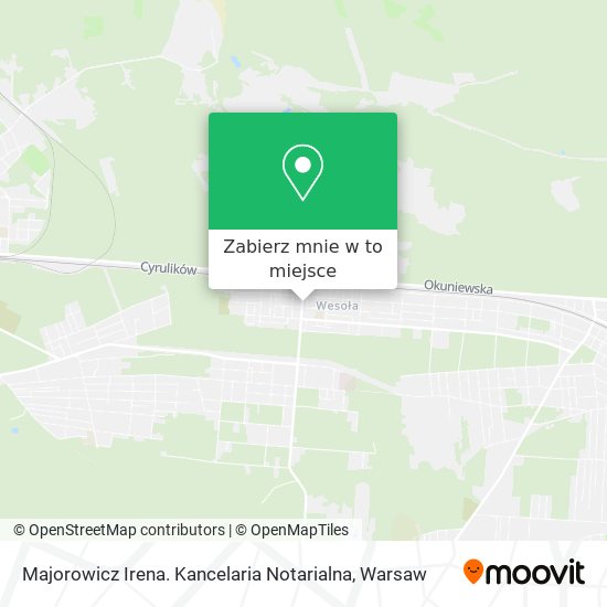 Mapa Majorowicz Irena. Kancelaria Notarialna