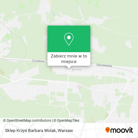 Mapa Sklep Krzyś Barbara Wolak