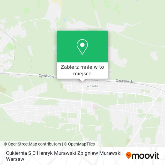 Mapa Cukiernia S C Henryk Murawski Zbigniew Murawski