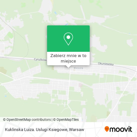 Mapa Kuklinska Luiza. Uslugi Ksiegowe