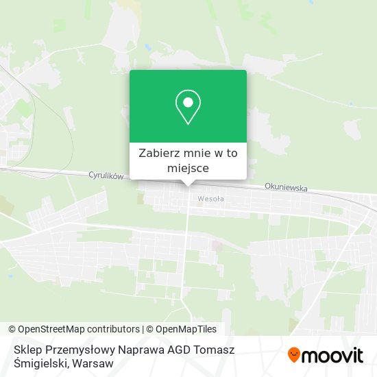 Mapa Sklep Przemysłowy Naprawa AGD Tomasz Śmigielski