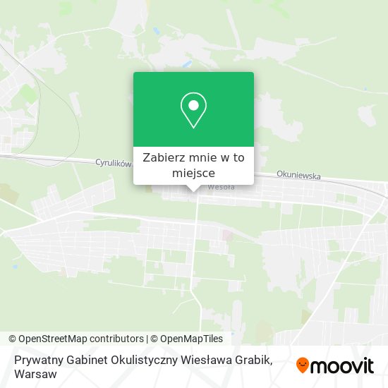 Mapa Prywatny Gabinet Okulistyczny Wiesława Grabik