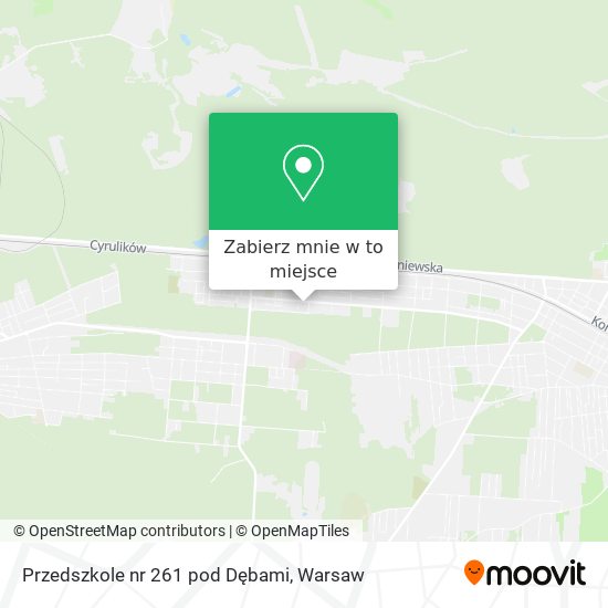 Mapa Przedszkole nr 261 pod Dębami