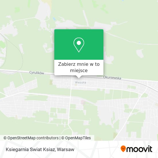 Mapa Ksiegarnia Swiat Ksiaz