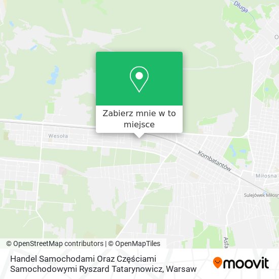 Mapa Handel Samochodami Oraz Częściami Samochodowymi Ryszard Tatarynowicz