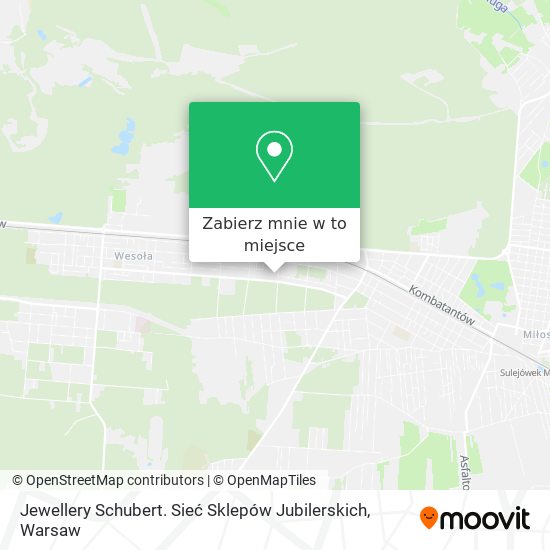 Mapa Jewellery Schubert. Sieć Sklepów Jubilerskich